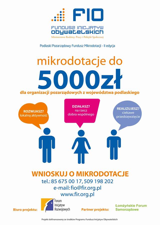 KONKURS II NA MIKRODOTACJE DO 5 tys. zł